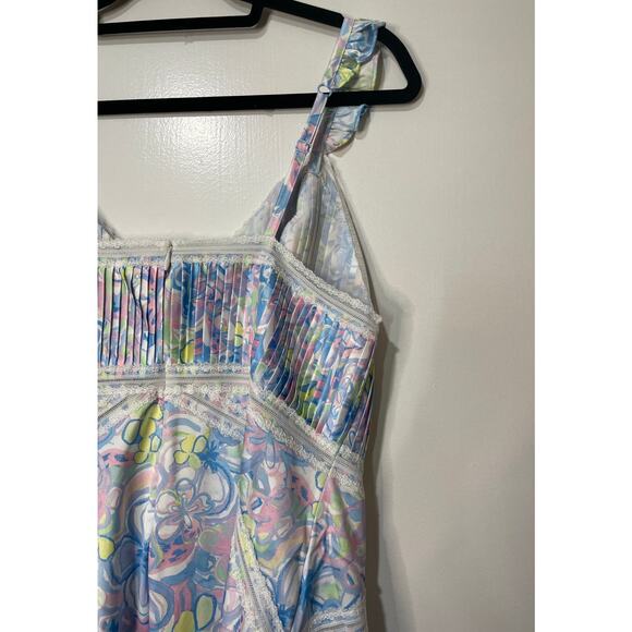 For Love & Lemons Midsummer Floral Slip Dress Size Large NWT Romantic Corset - Picture 12 of 15